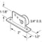 Prime-Line Tub Enclosure Roller and Bracket Assembly, 3/4in, Oval Edge Nylon Tire, Steel Ball Bearings M 6034 - alternate 2